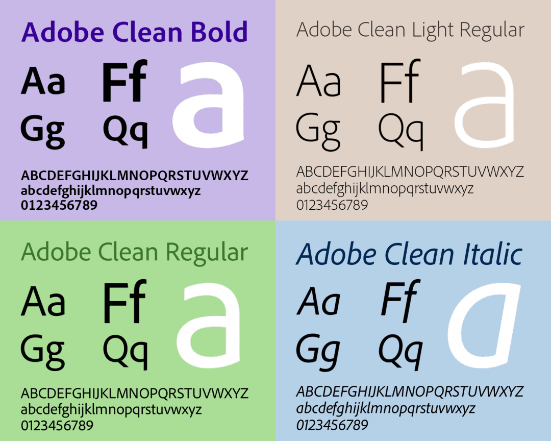 Adobe品牌设计字体