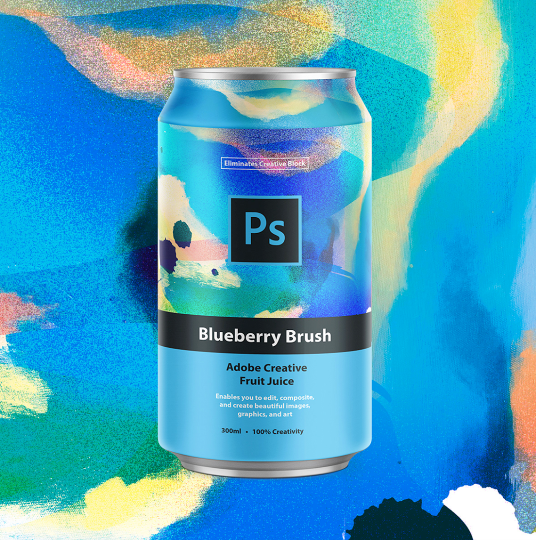 Adobe软件PS主题饮料包装设计效果
