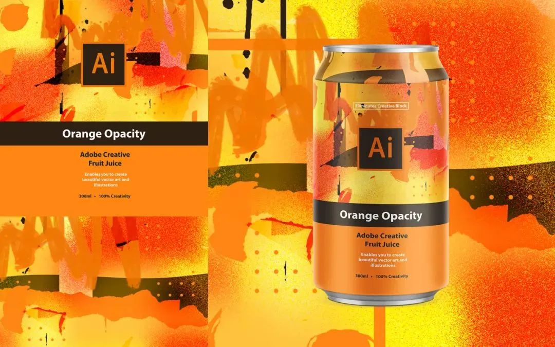 Adobe软件AI主题饮料包装设计