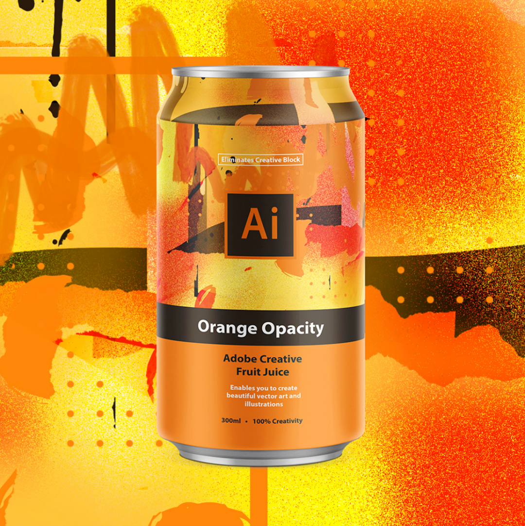 Adobe软件AI主题饮料包装设计效果