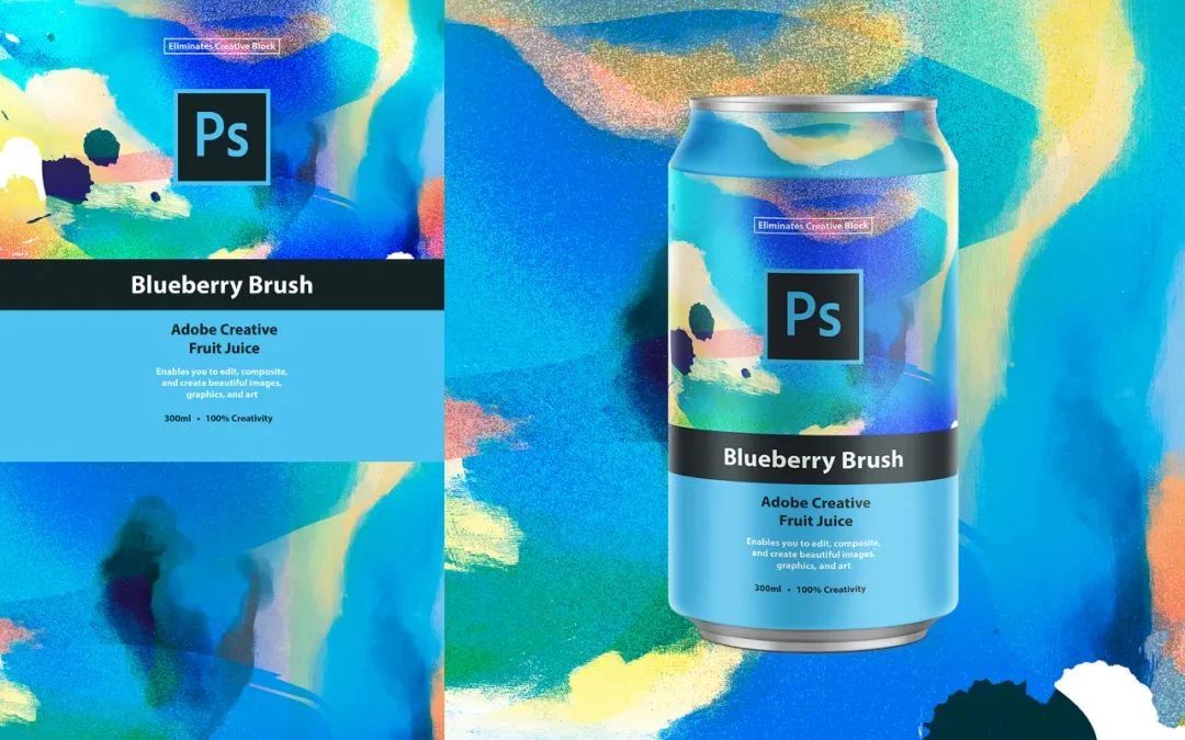 如果Adobe软件出饮料了，会有怎样的包装设计？