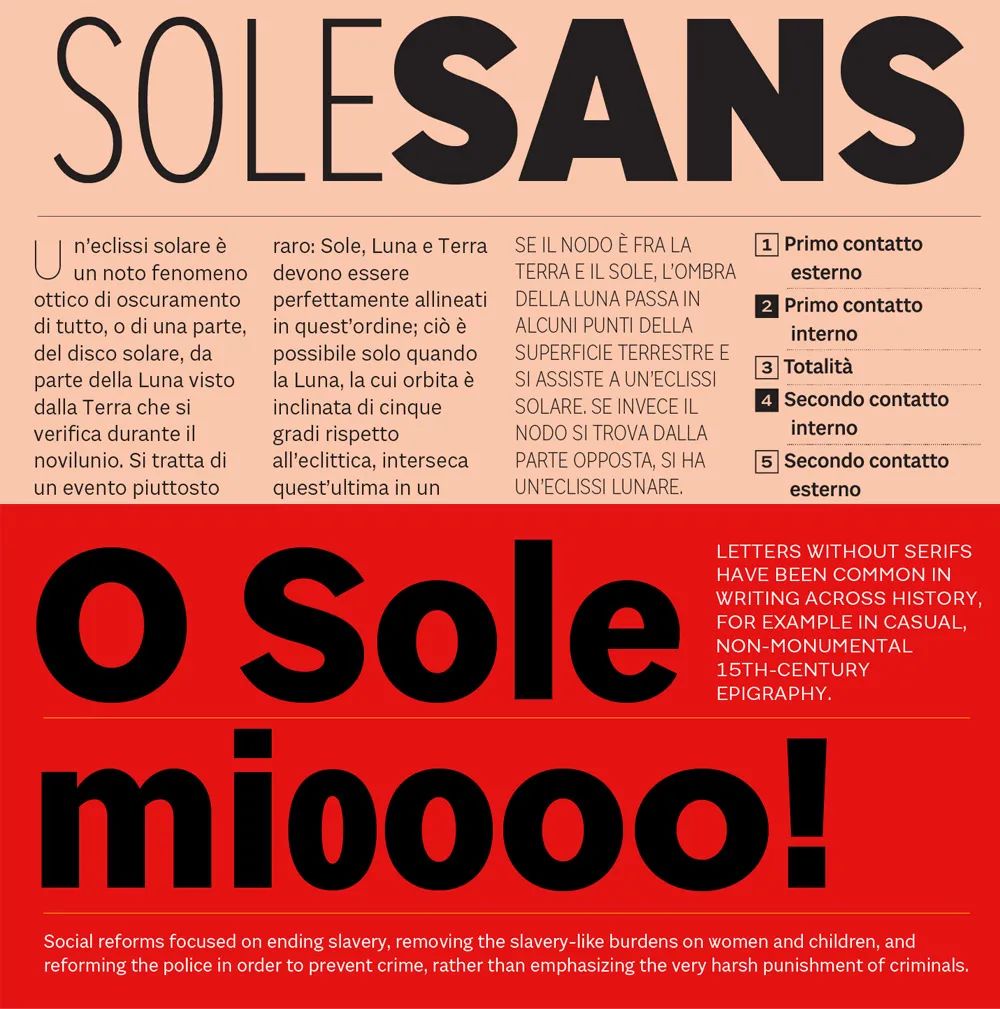 无衬线字体Sole Sans