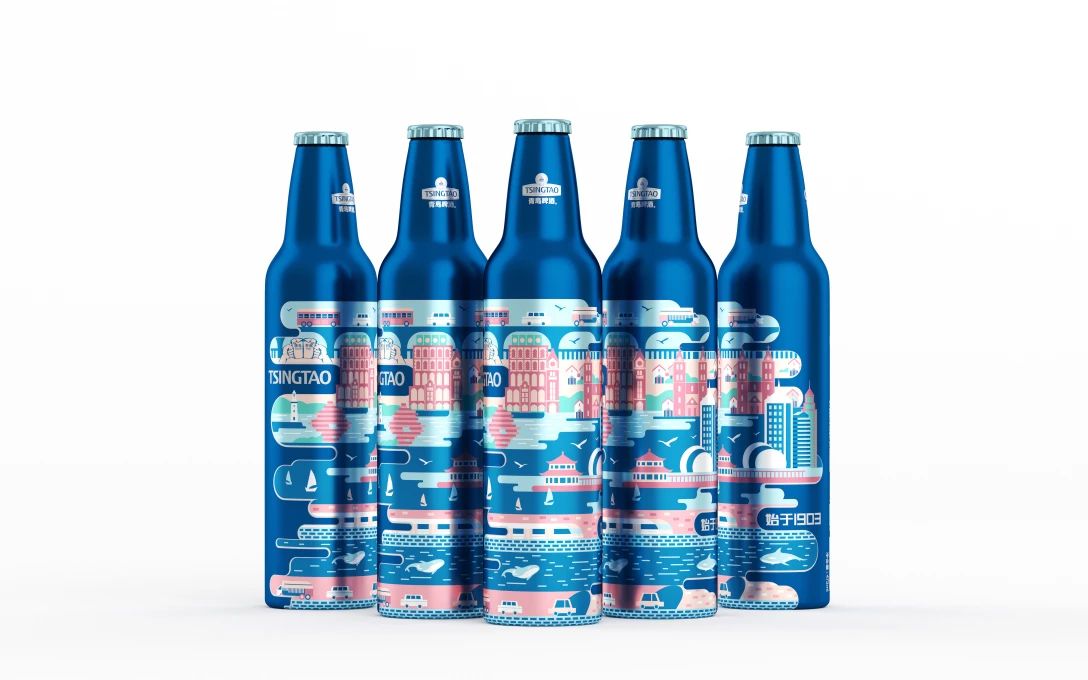 青岛啤酒之醉美青岛铝瓶包装设计展示