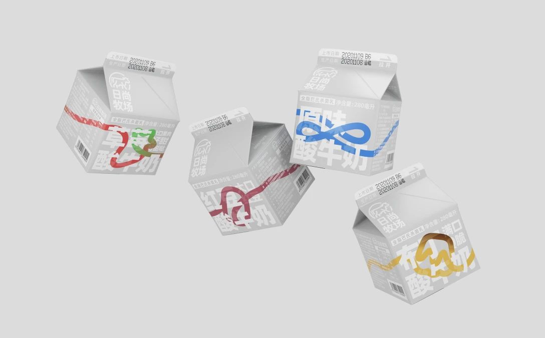 日尚牧场酸奶包装设计视觉形象