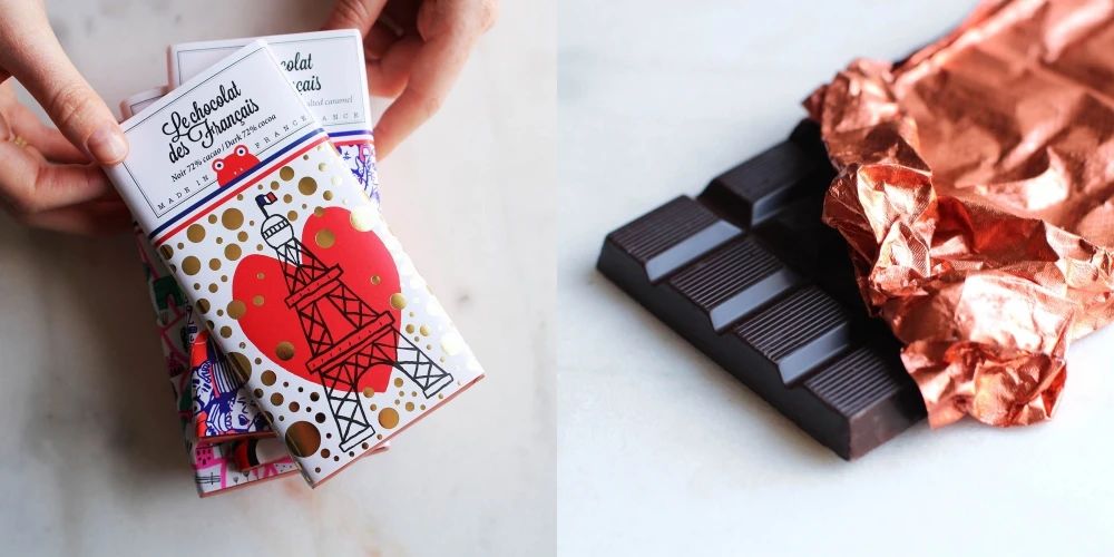 Le Chocolat des Français巧克力包装设计形象展示