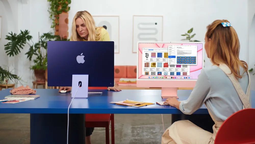 苹果全新iMac M1电脑形象