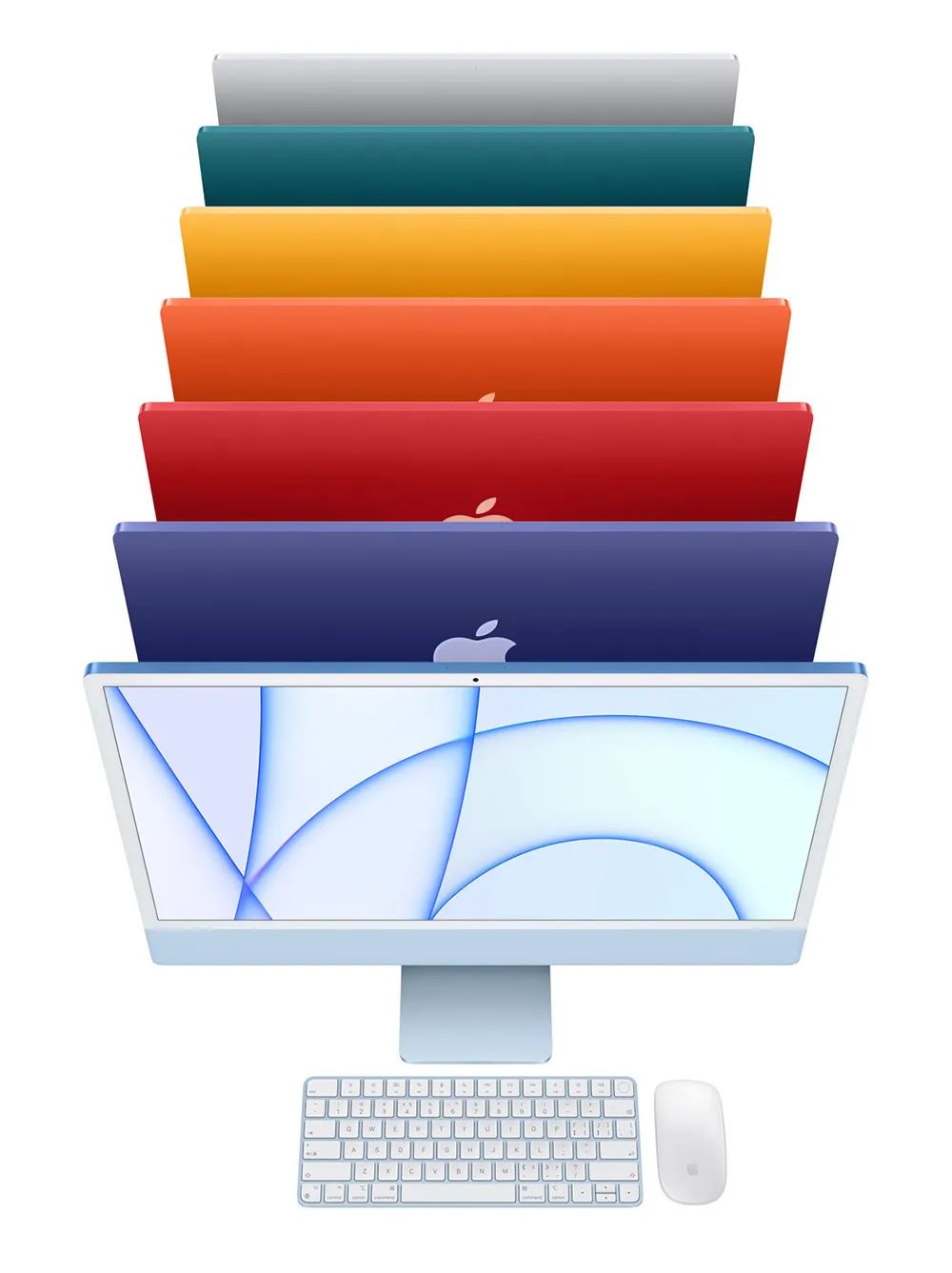 苹果全新iMac M1电脑展示