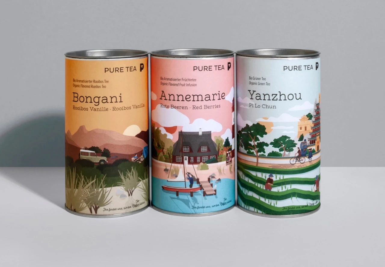 德国茶品牌Pure Tea罐装茶包装设计